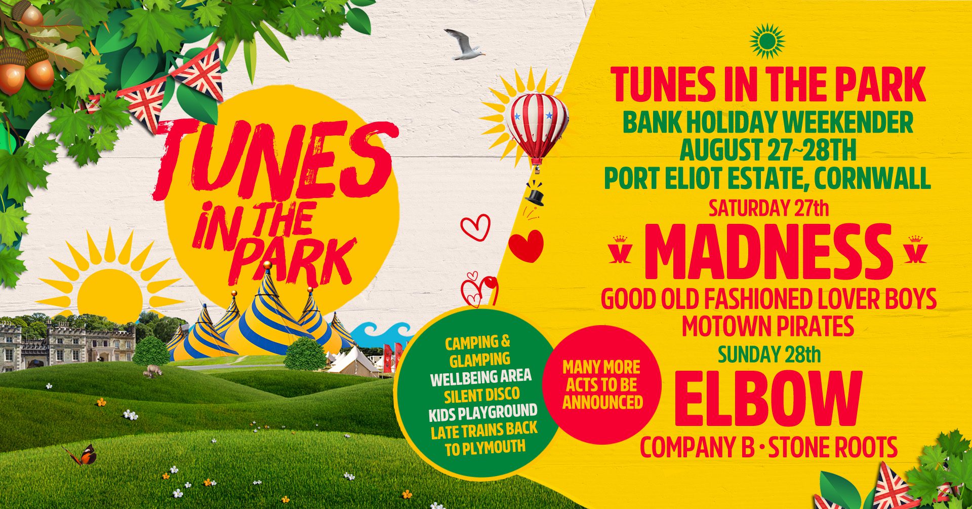 Tunes in the Park Events at Port Eliot Estate, Cornwall